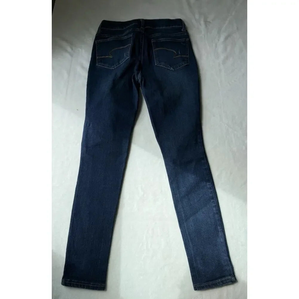 Time And Tru Cotton Skinny Junior Women's Size 6‎ Distressed Blue Jeans